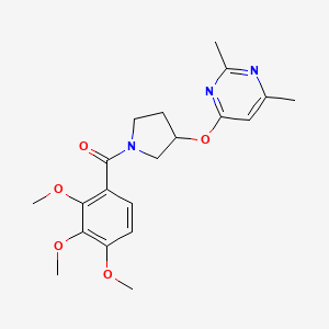 2,4-Dimethyl-6-{[1-(2,3,4-trimethoxybenzoyl)pyrrolidin-3-yl]oxy}pyrimidine