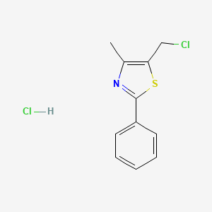 5-(Chloromethyl)-4-methyl-2-phenyl-1,3-thiazole;hydrochloride