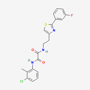 molecular formula C20H17ClFN3O2S B2444771 N'-(3-chloro-2-methylphenyl)-N-{2-[2-(3-fluorophenyl)-1,3-thiazol-4-yl]ethyl}ethanediamide CAS No. 895785-28-1