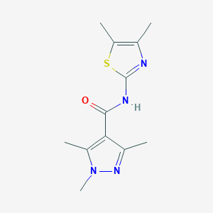 N-(4,5-dimethyl-1,3-thiazol-2-yl)-1,3,5-trimethylpyrazole-4-carboxamide