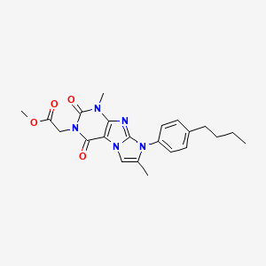 methyl 2-(8-(4-butylphenyl)-1,7-dimethyl-2,4-dioxo-1H-imidazo[2,1-f]purin-3(2H,4H,8H)-yl)acetate