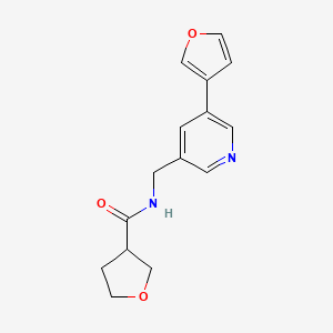 N-((5-(furan-3-yl)pyridin-3-yl)methyl)tetrahydrofuran-3-carboxamide