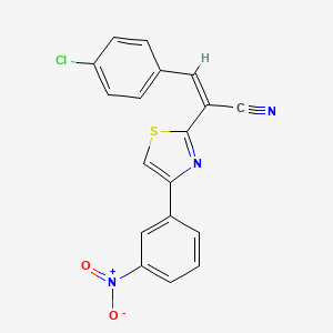 (Z)-3-(4-chlorophenyl)-2-(4-(3-nitrophenyl)thiazol-2-yl)acrylonitrile