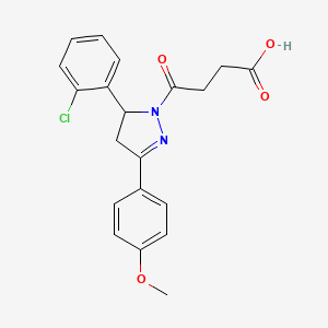 4-(5-(2-chlorophenyl)-3-(4-methoxyphenyl)-4,5-dihydro-1H-pyrazol-1-yl)-4-oxobutanoic acid