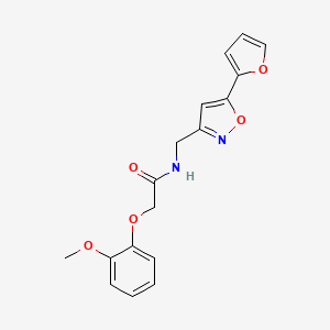 N-((5-(furan-2-yl)isoxazol-3-yl)methyl)-2-(2-methoxyphenoxy)acetamide