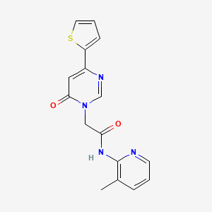 molecular formula C16H14N4O2S B2444794 N-(3-methylpyridin-2-yl)-2-(6-oxo-4-(thiophen-2-yl)pyrimidin-1(6H)-yl)acetamide CAS No. 1257548-79-0