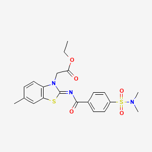(Z)-ethyl 2-(2-((4-(N,N-dimethylsulfamoyl)benzoyl)imino)-6-methylbenzo[d]thiazol-3(2H)-yl)acetate