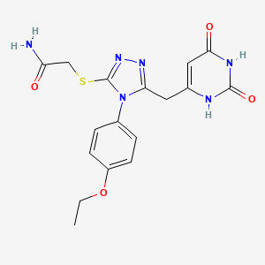 2-((5-((2,6-dioxo-1,2,3,6-tetrahydropyrimidin-4-yl)methyl)-4-(4-ethoxyphenyl)-4H-1,2,4-triazol-3-yl)thio)acetamide