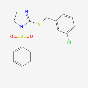 2-((3-chlorobenzyl)thio)-1-tosyl-4,5-dihydro-1H-imidazole