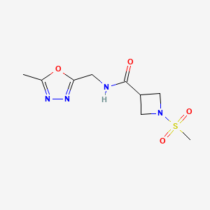 N-((5-methyl-1,3,4-oxadiazol-2-yl)methyl)-1-(methylsulfonyl)azetidine-3-carboxamide