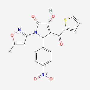3-hydroxy-1-(5-methylisoxazol-3-yl)-5-(4-nitrophenyl)-4-(thiophene-2-carbonyl)-1H-pyrrol-2(5H)-one