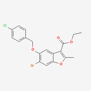 Ethyl 6-bromo-5-[(4-chlorobenzyl)oxy]-2-methyl-1-benzofuran-3-carboxylate