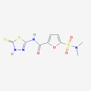 5-(N,N-dimethylsulfamoyl)-N-(5-thioxo-4,5-dihydro-1,3,4-thiadiazol-2-yl)furan-2-carboxamide