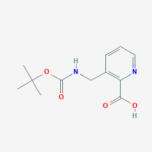 3-[[(2-Methylpropan-2-yl)oxycarbonylamino]methyl]pyridine-2-carboxylic acid