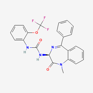 1-(1-methyl-2-oxo-5-phenyl-2,3-dihydro-1H-1,4-diazepin-3-yl)-3-(2-(trifluoromethoxy)phenyl)urea
