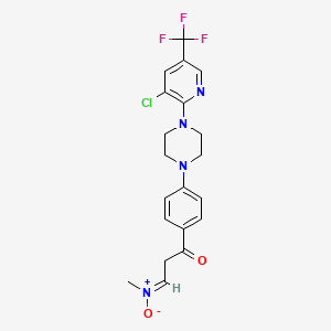 molecular formula C20H20ClF3N4O2 B2444825 (E)-[3-(4-{4-[3-chloro-5-(trifluoromethyl)pyridin-2-yl]piperazin-1-yl}phenyl)-3-oxopropylidene](methyl)oxidoazanium CAS No. 303151-65-7