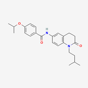 molecular formula C24H30N2O3 B2444827 N-(1-isopentyl-2-oxo-1,2,3,4-tetrahydroquinolin-6-yl)-4-isopropoxybenzamide CAS No. 941906-01-0
