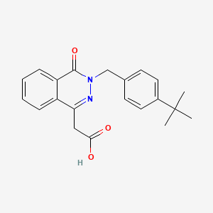 molecular formula C21H22N2O3 B2444829 2-{3-[4-(Tert-butyl)benzyl]-4-oxo-3,4-dihydro-1-phthalazinyl}acetic acid CAS No. 866151-30-6