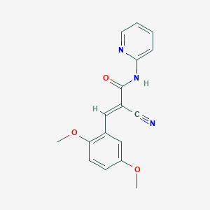 (2E)-2-cyano-3-(2,5-dimethoxyphenyl)-N-(pyridin-2-yl)prop-2-enamide