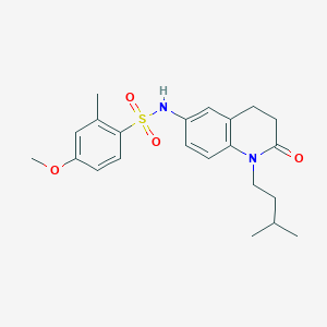 molecular formula C22H28N2O4S B2444837 N-(1-isopentyl-2-oxo-1,2,3,4-tetrahydroquinolin-6-yl)-4-methoxy-2-methylbenzenesulfonamide CAS No. 954615-05-5