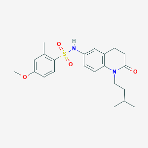 N-(1-isopentyl-2-oxo-1,2,3,4-tetrahydroquinolin-6-yl)-4-methoxy-2-methylbenzenesulfonamide