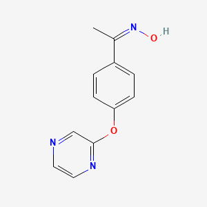 molecular formula C12H11N3O2 B2444839 1-[4-(2-吡啶氧基)苯基]-1-乙酮肟 CAS No. 866157-15-5
