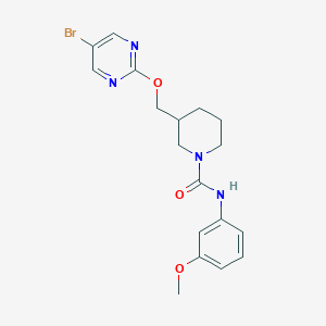molecular formula C18H21BrN4O3 B2444844 3-[(5-Bromopyrimidin-2-yl)oxymethyl]-N-(3-methoxyphenyl)piperidine-1-carboxamide CAS No. 2379978-88-6