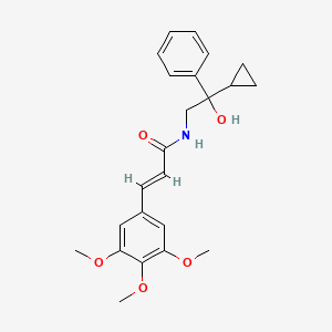 molecular formula C23H27NO5 B2444845 (E)-N-(2-cyclopropyl-2-hydroxy-2-phenylethyl)-3-(3,4,5-trimethoxyphenyl)acrylamide CAS No. 1421587-00-9