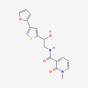 molecular formula C17H16N2O4S B2444847 N-{2-[4-(furan-2-yl)thiophen-2-yl]-2-hydroxyethyl}-1-methyl-2-oxo-1,2-dihydropyridine-3-carboxamide CAS No. 2380041-58-5