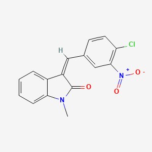 molecular formula C16H11ClN2O3 B2444852 (3Z)-3-[(4-chloro-3-nitrophenyl)methylidene]-1-methylindol-2-one CAS No. 565426-54-2