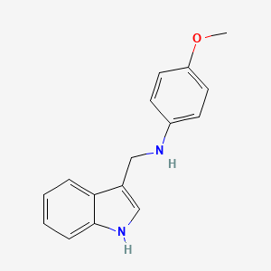 molecular formula C16H16N2O B2444853 N-(1H-indol-3-ylmethyl)-4-methoxyaniline CAS No. 51597-78-5
