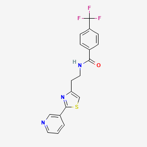 N-[2-(2-pyridin-3-yl-1,3-thiazol-4-yl)ethyl]-4-(trifluoromethyl)benzamide