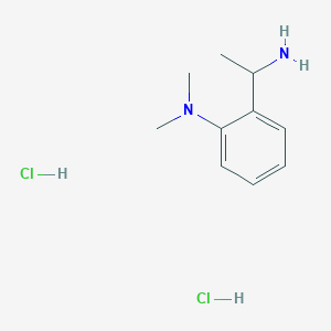 molecular formula C10H18Cl2N2 B2444859 2-(1-aminoethyl)-N,N-dimethylaniline dihydrochloride CAS No. 1909336-50-0
