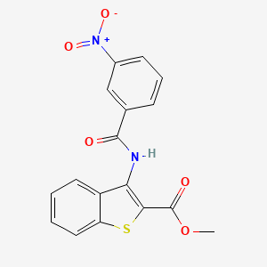 molecular formula C17H12N2O5S B2444860 Methyl 3-(3-nitrobenzamido)benzo[b]thiophene-2-carboxylate CAS No. 477490-18-9