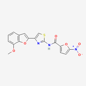 molecular formula C17H11N3O6S B2444866 N-[4-(7-methoxy-1-benzofuran-2-yl)-1,3-thiazol-2-yl]-5-nitrofuran-2-carboxamide CAS No. 921796-50-1