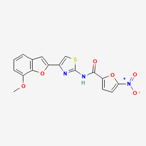 molecular formula C17H11N3O6S B2444866 N-(4-(7-methoxybenzofuran-2-yl)thiazol-2-yl)-5-nitrofuran-2-carboxamide CAS No. 921796-50-1
