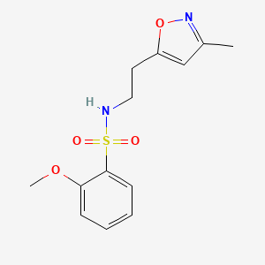 molecular formula C13H16N2O4S B2444868 2-甲氧基-N-(2-(3-甲基异噁唑-5-基)乙基)苯磺酰胺 CAS No. 1421523-26-3