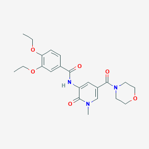 3,4-diethoxy-N-(1-methyl-5-(morpholine-4-carbonyl)-2-oxo-1,2-dihydropyridin-3-yl)benzamide