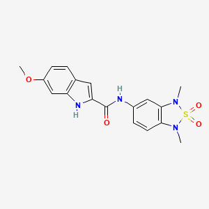 N-(1,3-dimethyl-2,2-dioxido-1,3-dihydrobenzo[c][1,2,5]thiadiazol-5-yl)-6-methoxy-1H-indole-2-carboxamide