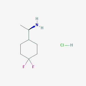 molecular formula C8H16ClF2N B2444896 (1R)-1-(4,4-Difluorocyclohexyl)ethanamine;hydrochloride CAS No. 2580103-26-8
