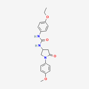 molecular formula C20H23N3O4 B2444908 1-(4-Ethoxyphenyl)-3-(1-(4-methoxyphenyl)-5-oxopyrrolidin-3-yl)urea CAS No. 877640-52-3