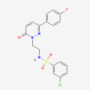 molecular formula C18H15ClFN3O3S B2444911 3-氯-N-(2-(3-(4-氟苯基)-6-氧代吡啶-1(6H)-基)乙基)苯基磺酰胺 CAS No. 921513-01-1