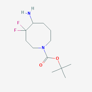 molecular formula C12H22F2N2O2 B2444920 Tert-butyl 5-amino-4,4-difluoroazocane-1-carboxylate CAS No. 2551120-24-0