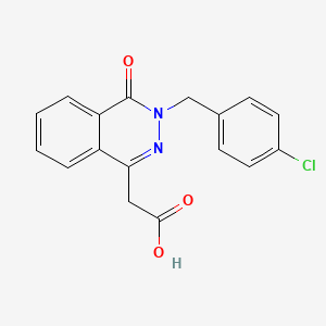 molecular formula C17H13ClN2O3 B2444921 2-[3-(4-Chlorobenzyl)-4-oxo-3,4-dihydro-1-phthalazinyl]acetic acid CAS No. 866136-09-6