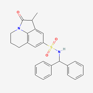 molecular formula C25H24N2O3S B2444922 N-benzhydryl-1-methyl-2-oxo-2,4,5,6-tetrahydro-1H-pyrrolo[3,2,1-ij]quinoline-8-sulfonamide CAS No. 898427-31-1