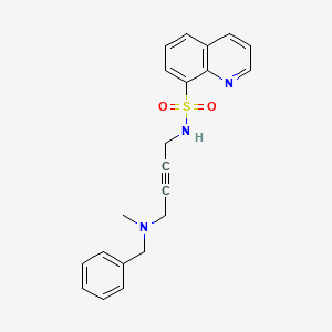 molecular formula C21H21N3O2S B2444923 N-(4-(苄基(甲基)氨基)丁-2-炔-1-基)喹啉-8-磺酰胺 CAS No. 1421585-02-5