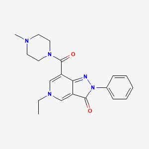 molecular formula C20H23N5O2 B2444936 5-ethyl-7-(4-methylpiperazine-1-carbonyl)-2-phenyl-2H-pyrazolo[4,3-c]pyridin-3(5H)-one CAS No. 921833-17-2