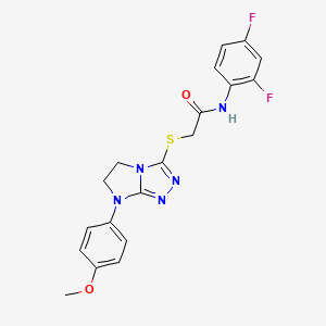 N-(2,4-difluorophenyl)-2-((7-(4-methoxyphenyl)-6,7-dihydro-5H-imidazo[2,1-c][1,2,4]triazol-3-yl)thio)acetamide