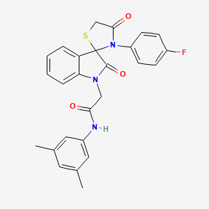 N-(3,5-dimethylphenyl)-2-(3'-(4-fluorophenyl)-2,4'-dioxospiro[indoline-3,2'-thiazolidin]-1-yl)acetamide