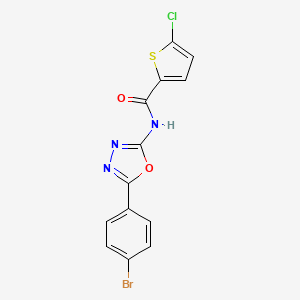 molecular formula C13H7BrClN3O2S B2444978 N-(5-(4-bromophenyl)-1,3,4-oxadiazol-2-yl)-5-chlorothiophene-2-carboxamide CAS No. 905677-18-1